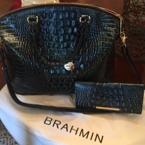 Brahmin Large Dome Duxbury & Wallet Verdig…